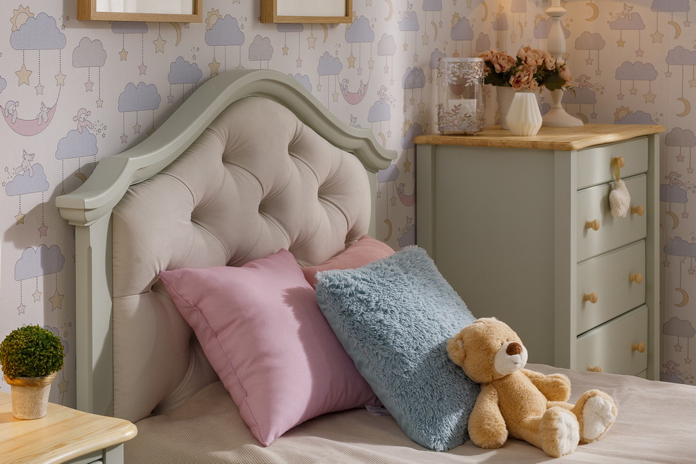 Кровать Айно №17 с мягким изголовьем 1200х2000