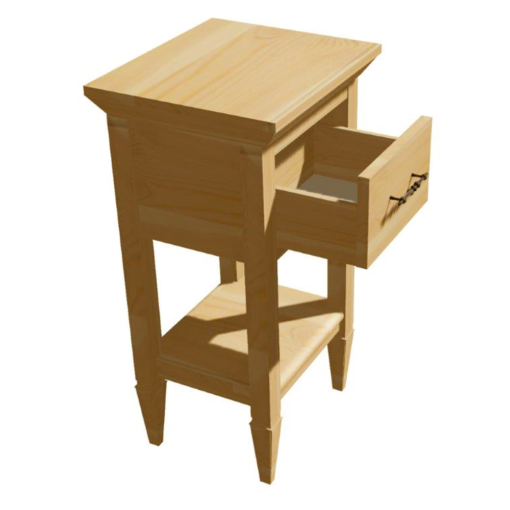 Тумба с ящиком сосна Дания №6