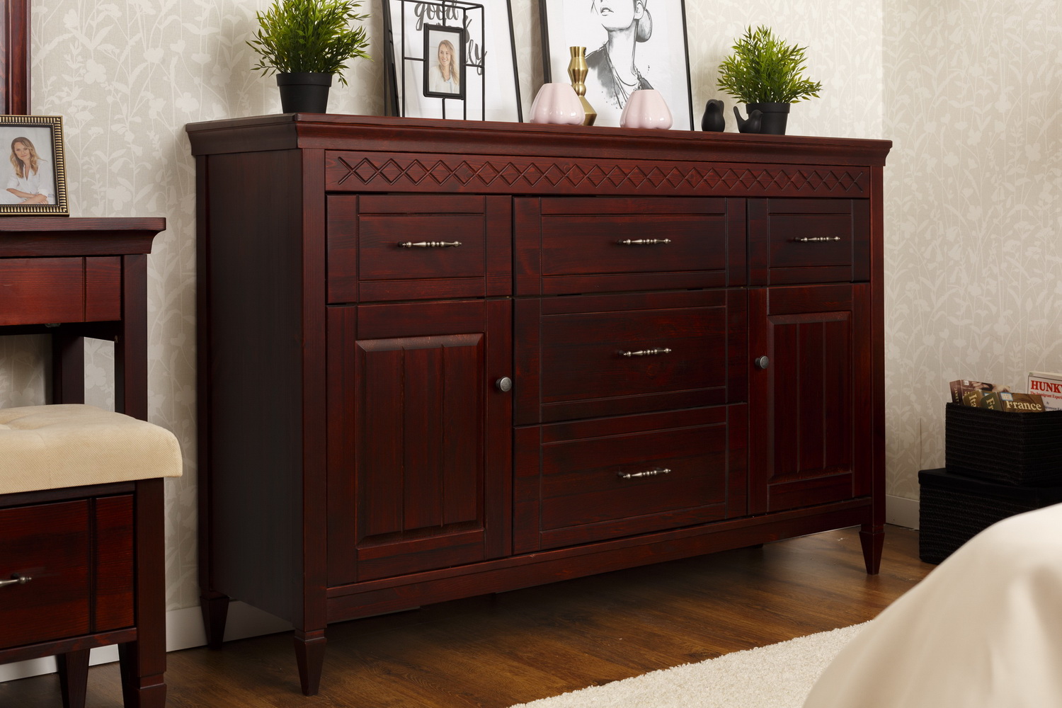 Комод с 5 ящиками сосна Дания №4