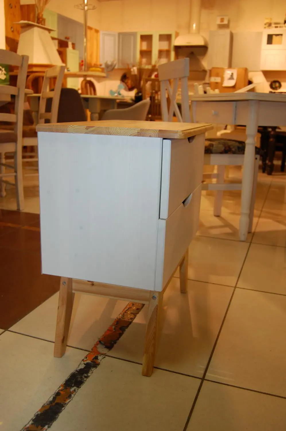 Тумба с 2 ящиками массив сосны детская ТК №6