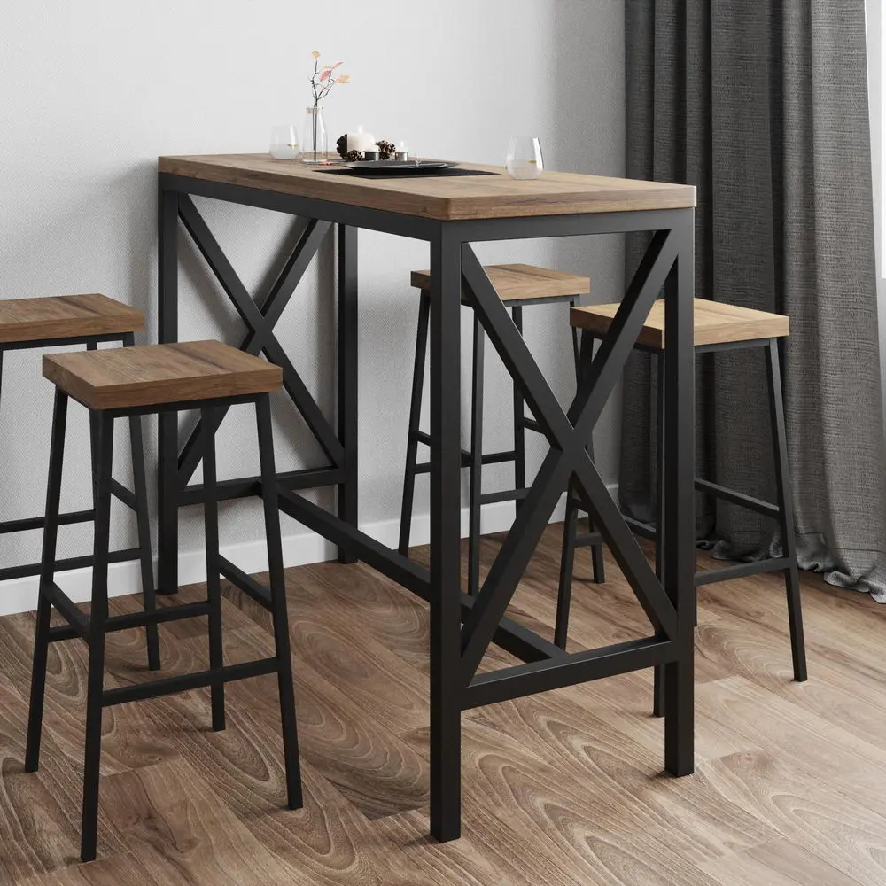 Обеденный стол массив лофт 06-17