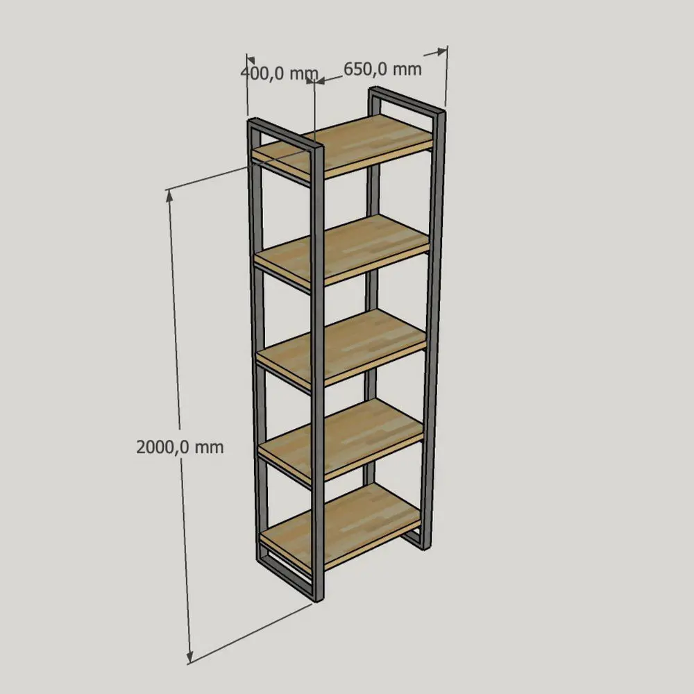 Стеллаж 5 полок высокий 04-04