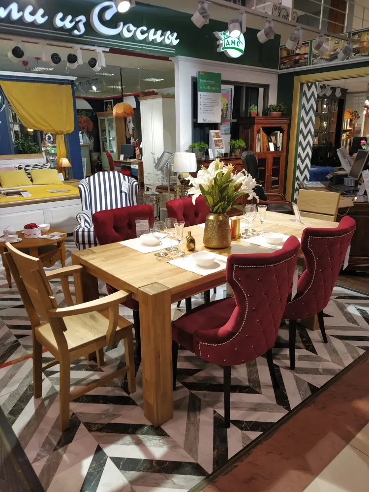 Стол обеденный дуб Аляска 1800*1000 (нога 120) "Премиум"