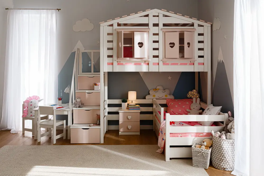 Лесенка комод для двухъярусной кровати ТК