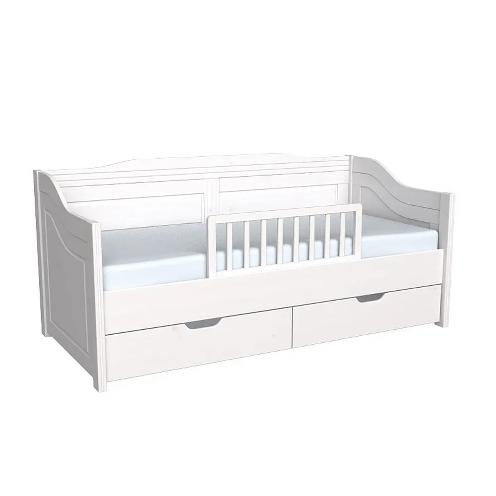 Бортик детский складной Бейли белый воск