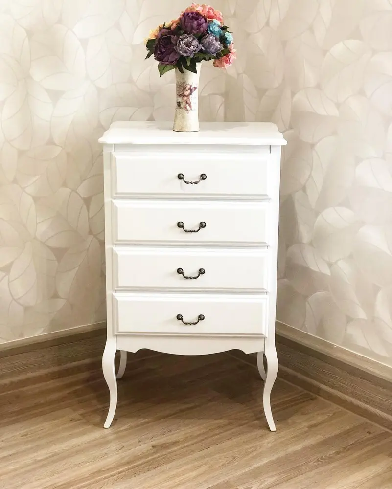 Комод 4 ящика белый Авиньон