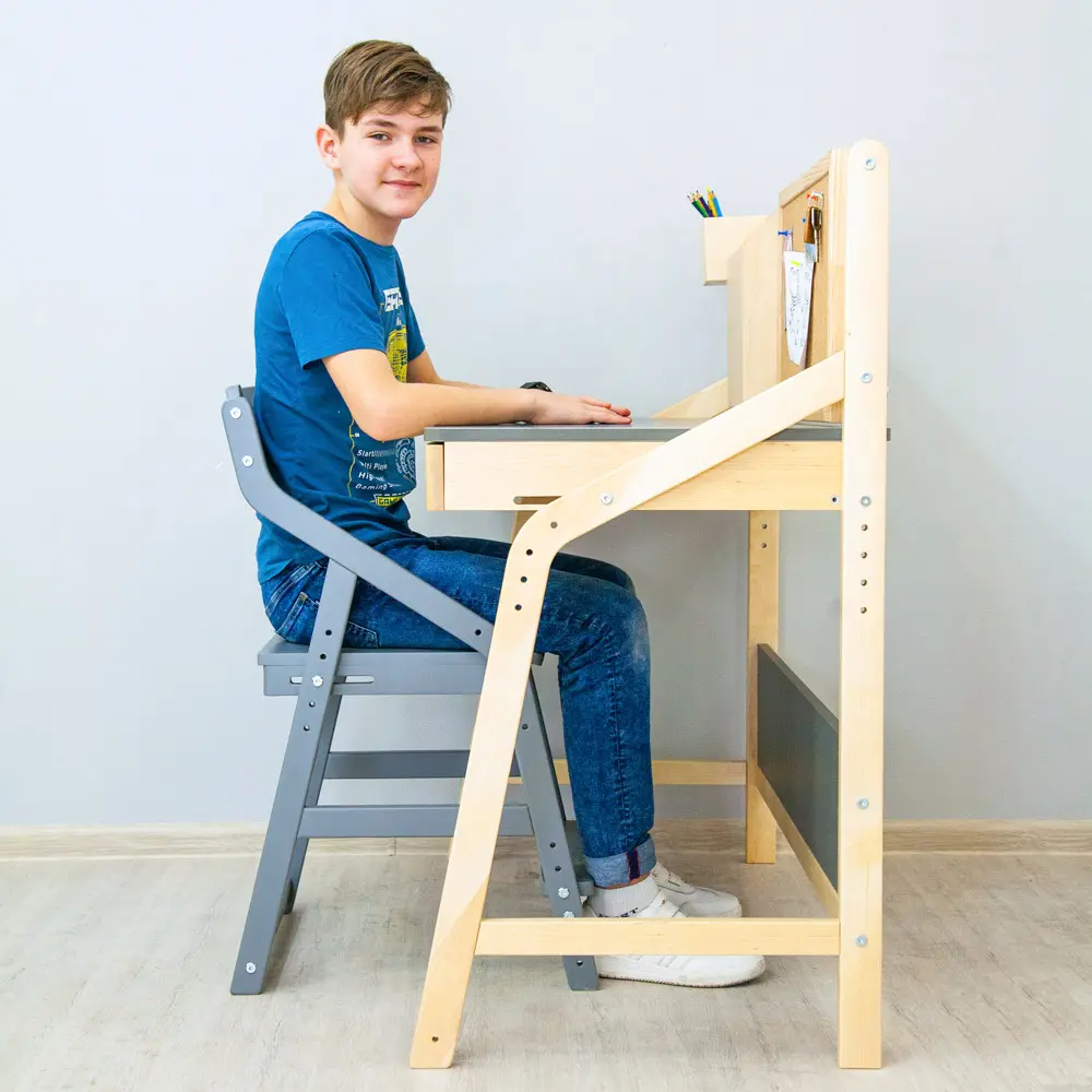 Стол массив  Rabbit   Wood UNO серый  