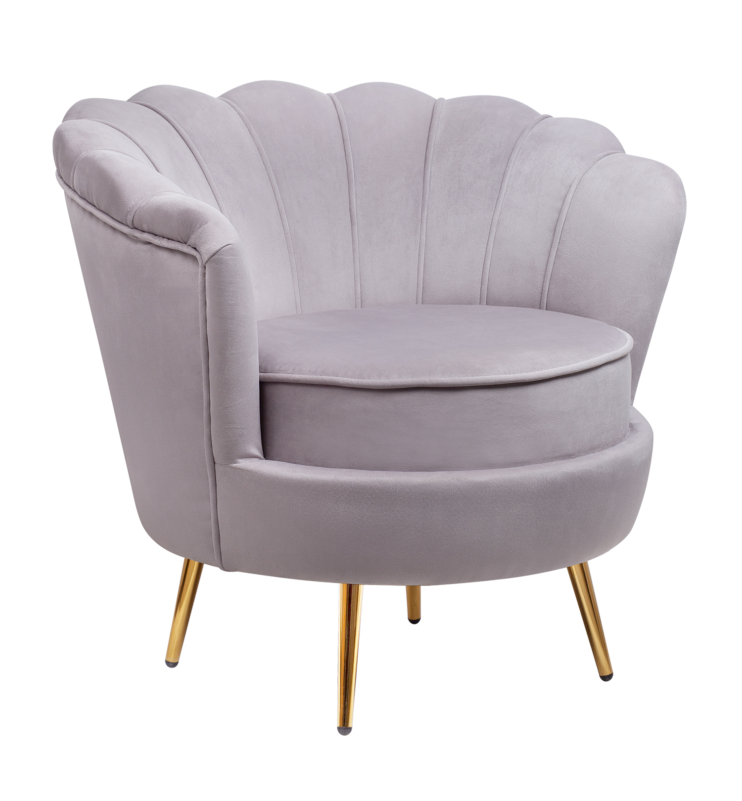 Низкое кресло ракушка Pearl Grey