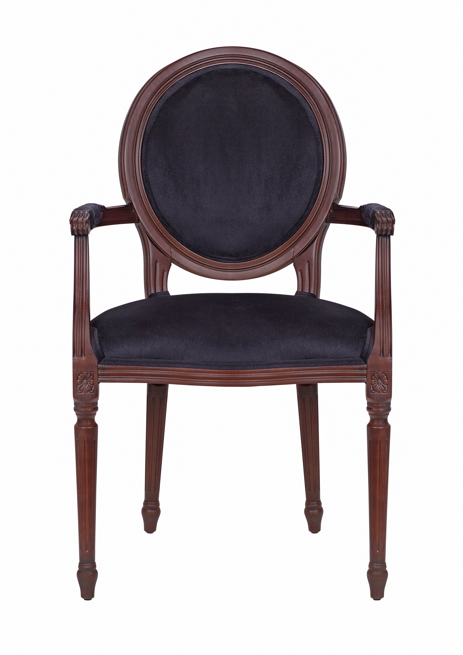 Мягкий стул с подлокотниками Delo Kora Arm Black