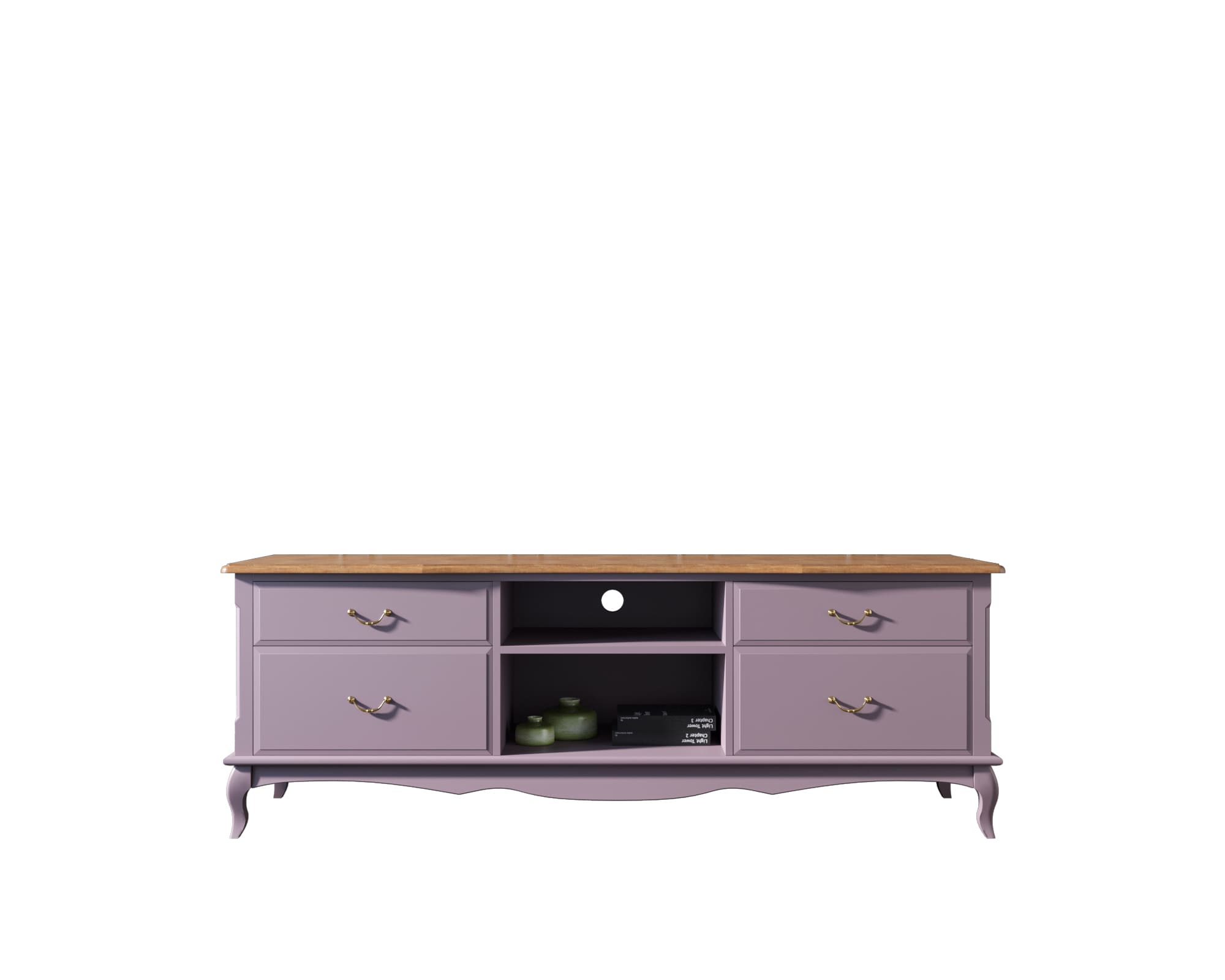 Комод 4 ящика массив Leontina Lavanda под TV удлиненный арт ST9328/2L