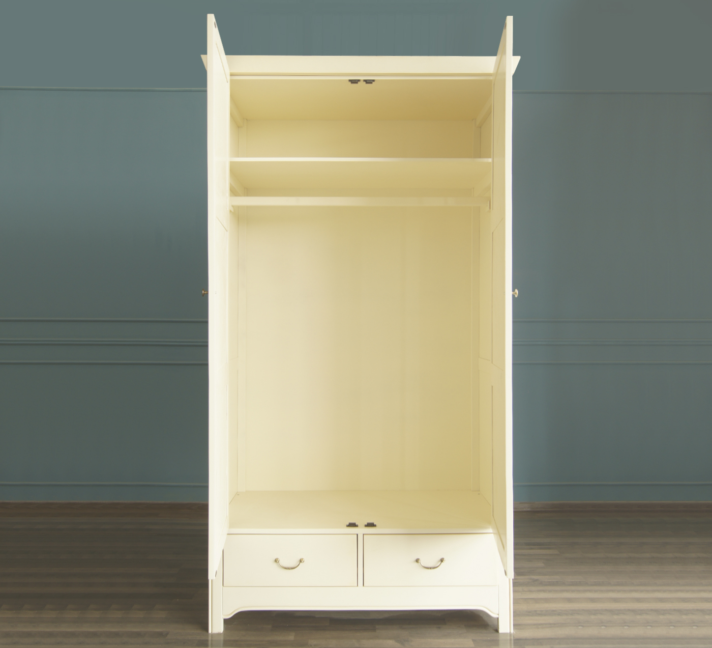 Бежeвый двухстворчатый шкаф "Olivia"