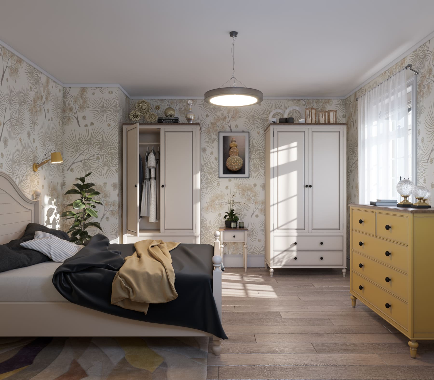 Кровать двуспальная в стиле Прованс "Odri" 1800х2000