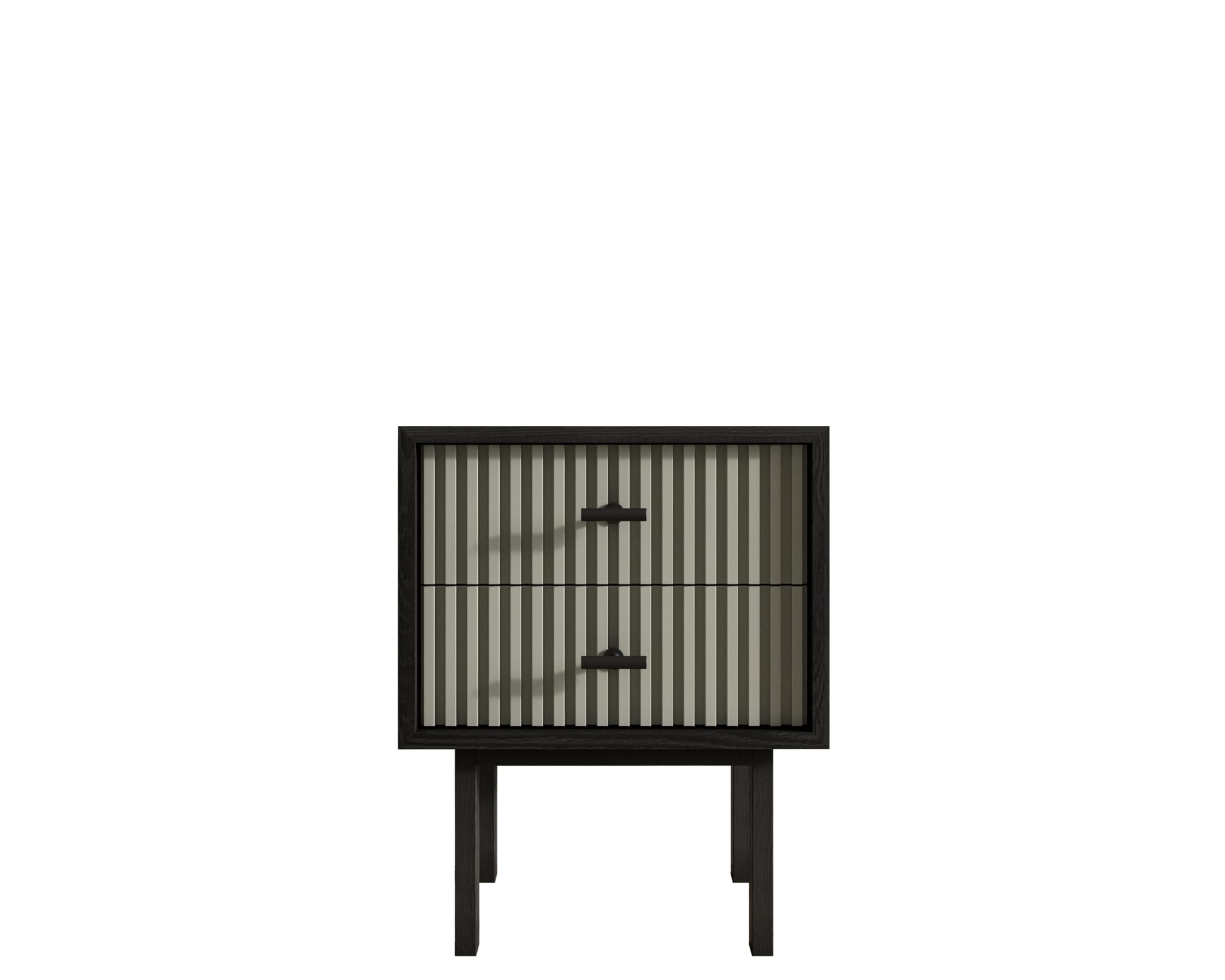 Тумбочка с двумя ящиками "Emerson" арт EM16/gray/L