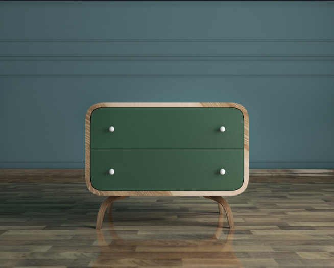 Комод массив дерева "Ellipse" с двумя ящиками