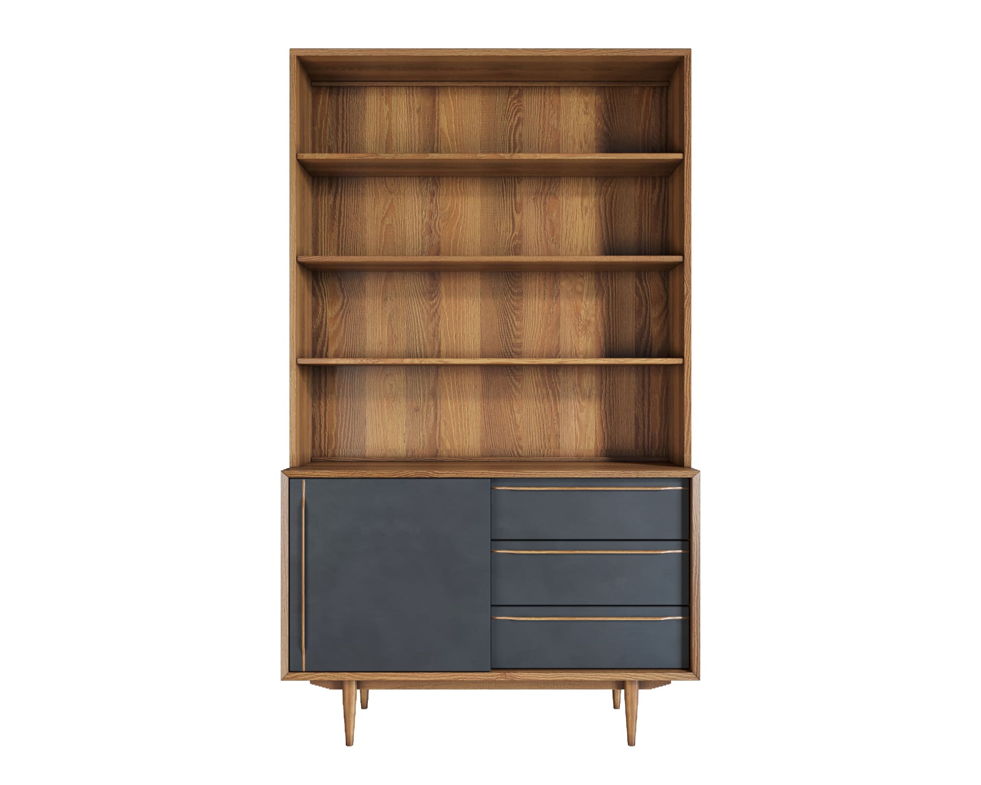 Стеллаж с 3 ящиками и дверками «Bruni" 1