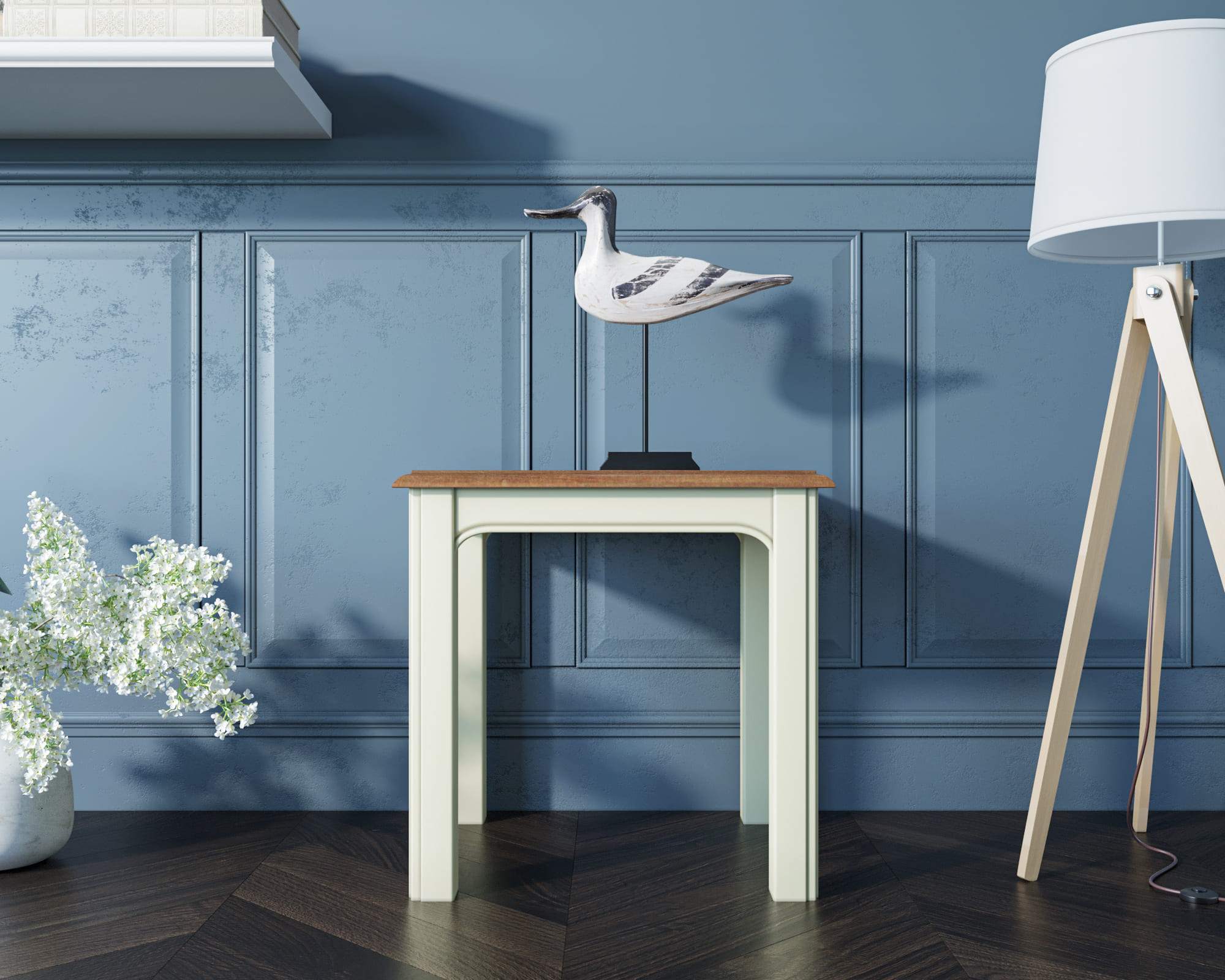 Бежевая прикроватная консоль Olivia средняя