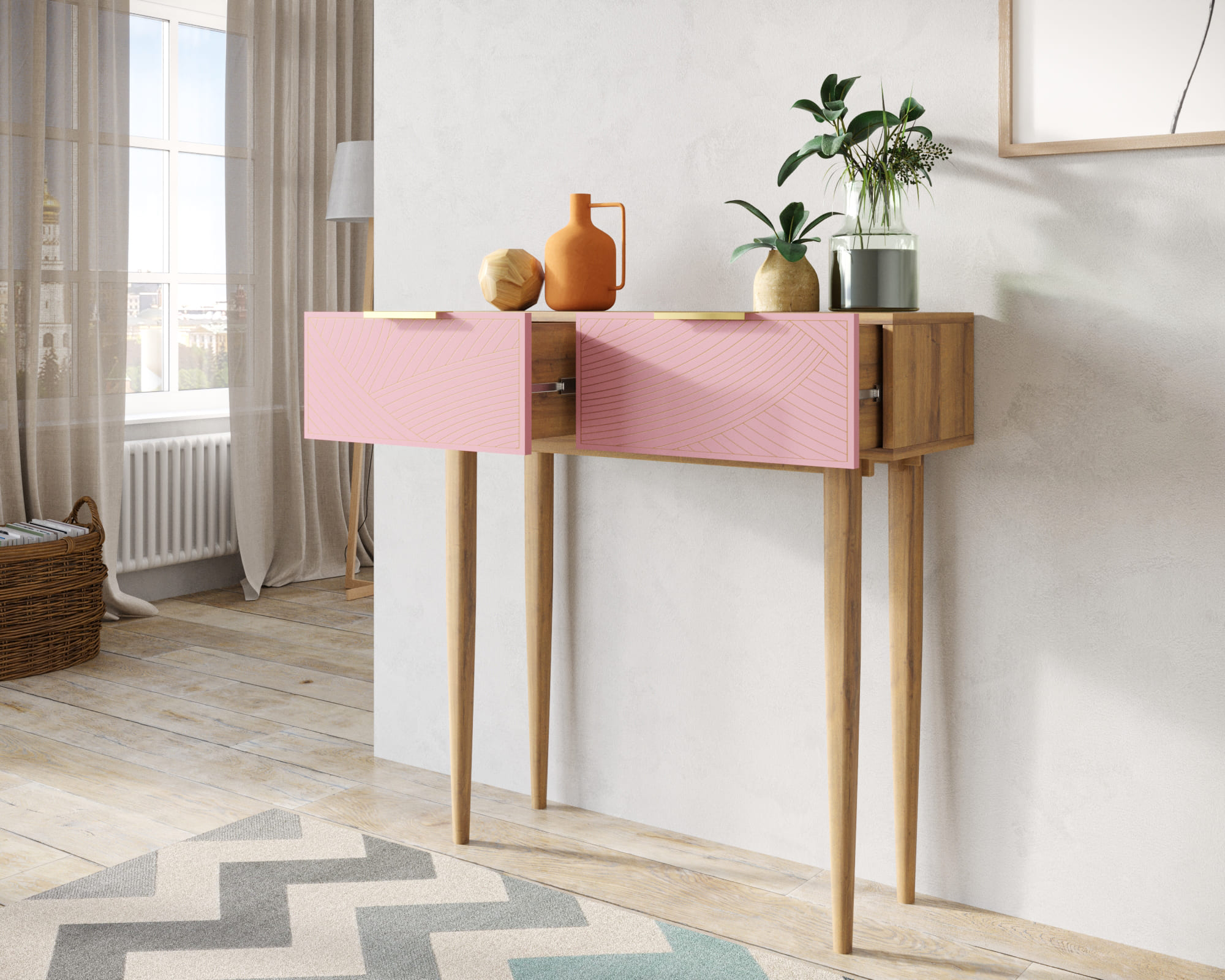 Консоль с двумя ящиками "Line" LN16/GR1