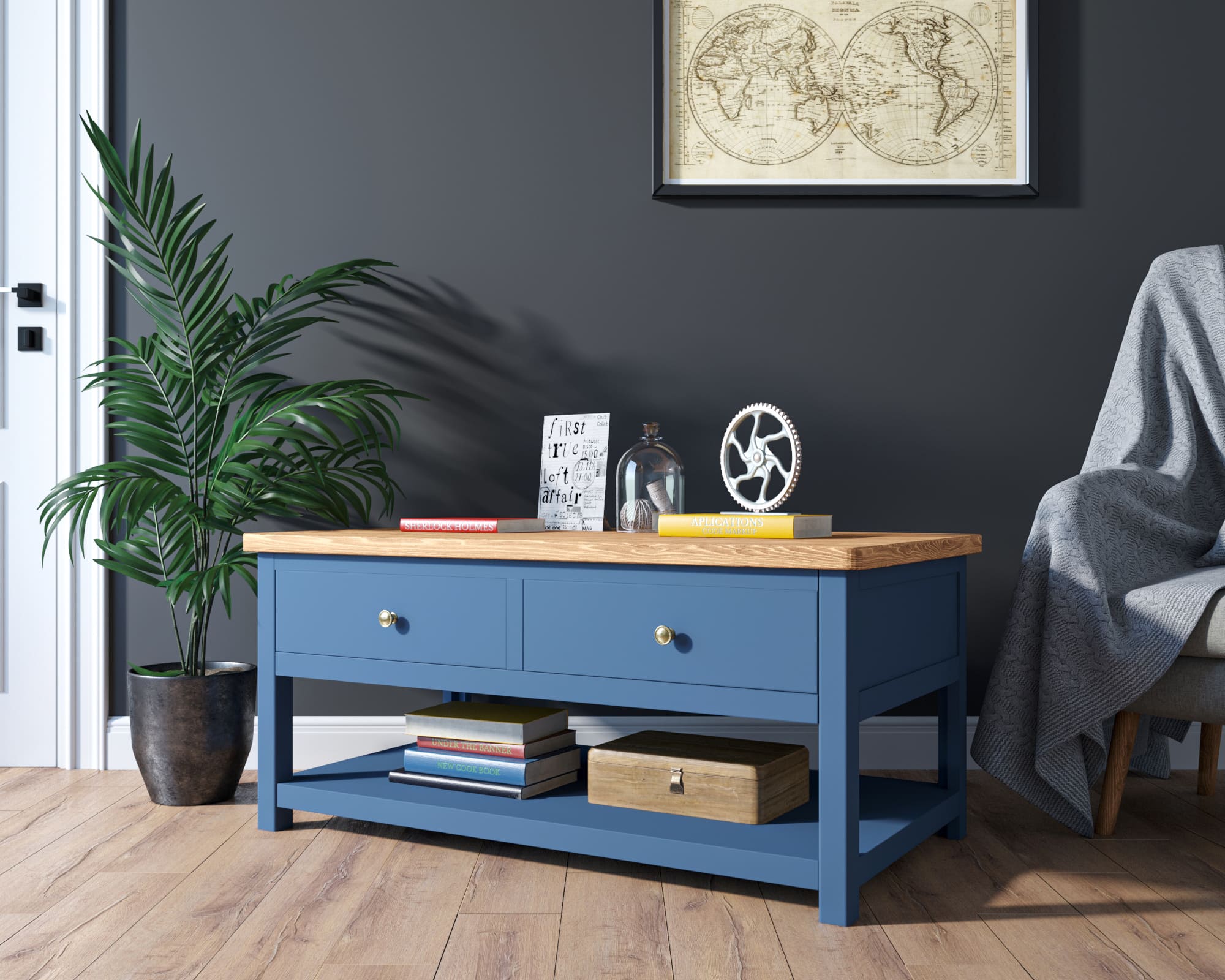 Журнальный стол с 2 ящиками «Jules Verne"