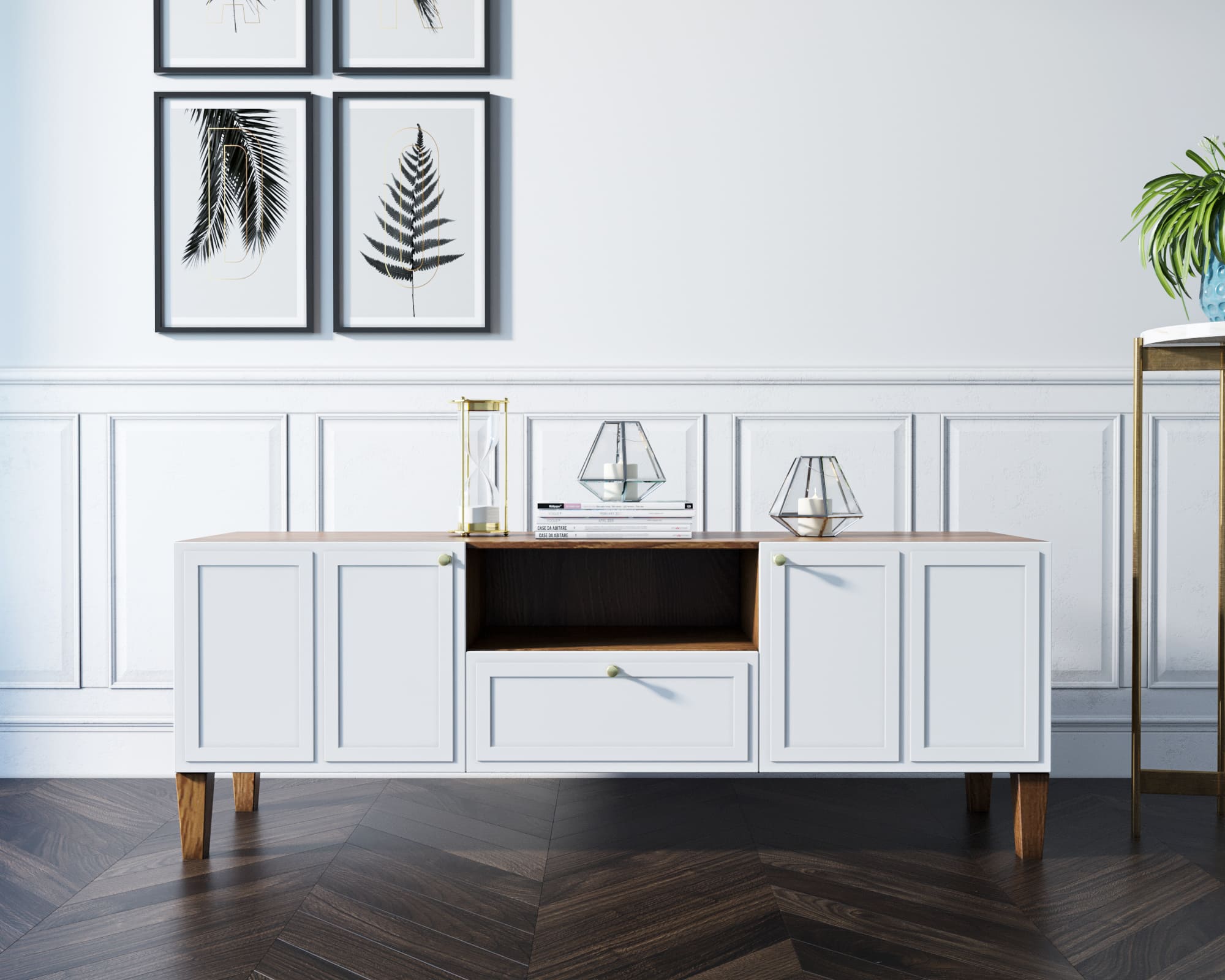 Комод под TV с 1 ящиком массив ясеня "Andersen"