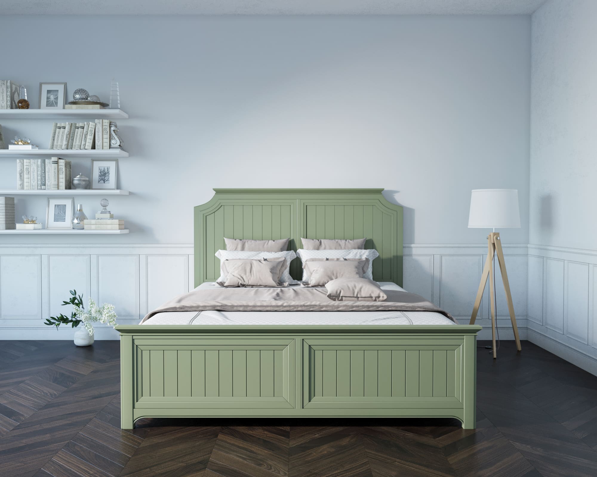 Кровать двухспальная массив дерева "Olivia" 1800х2000