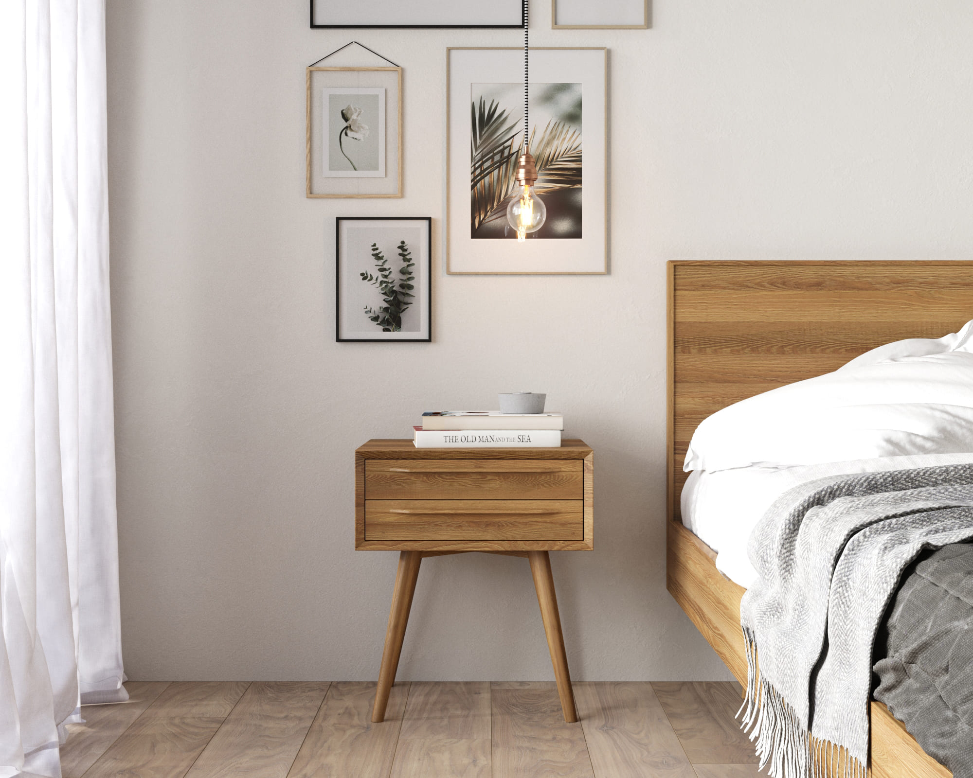 Тумба в Скандинавском стиле "Bruni" с двумя ящиками