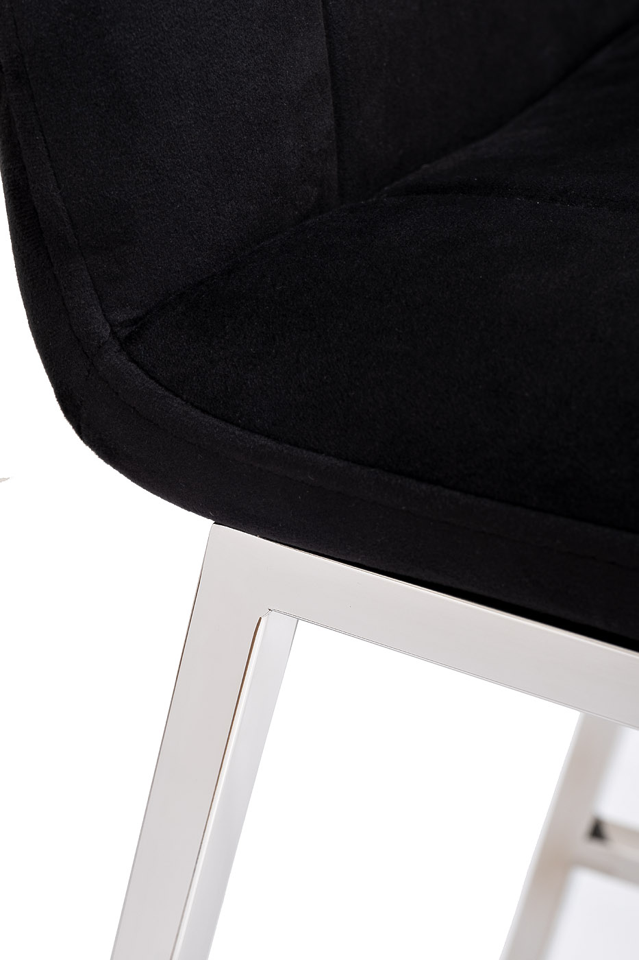 30C-DX-2091 BLK Стул барный велюр черный 42*53*88см