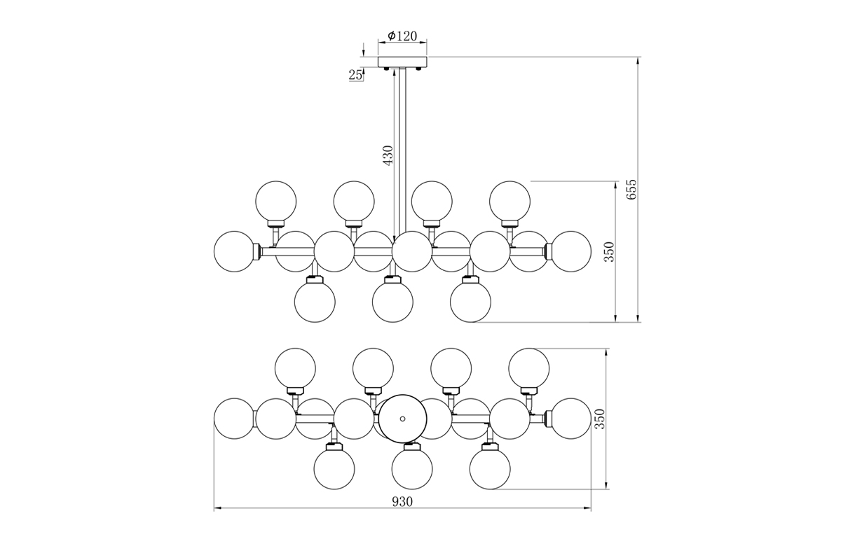 K2KG872-16 Светильник потолочный d90, В35 см