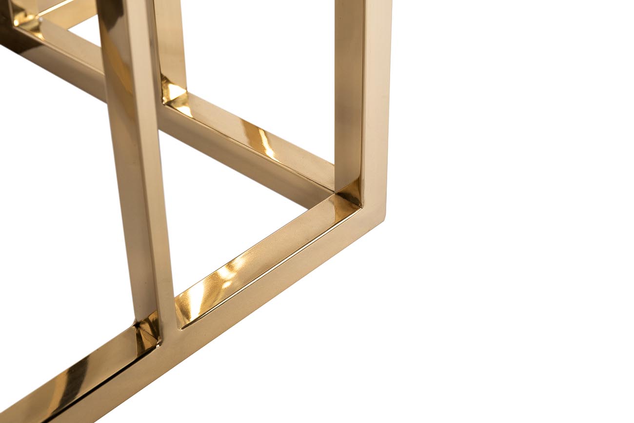 13RXC3102-GOLD Консоль стекло черное/ золото 