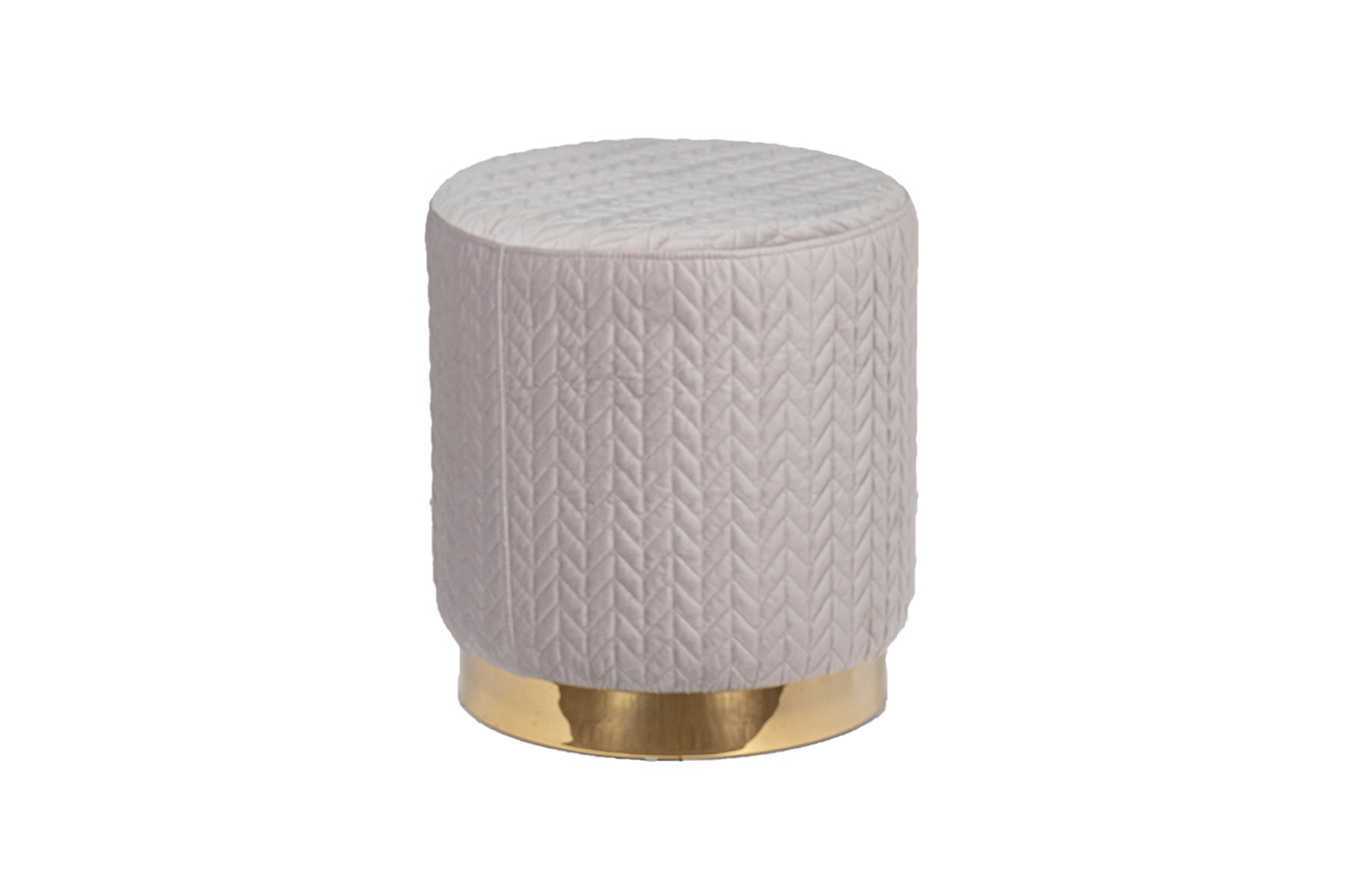 GY-BEN8143GOLD-LG Банкетка велюр светло-серый/золото