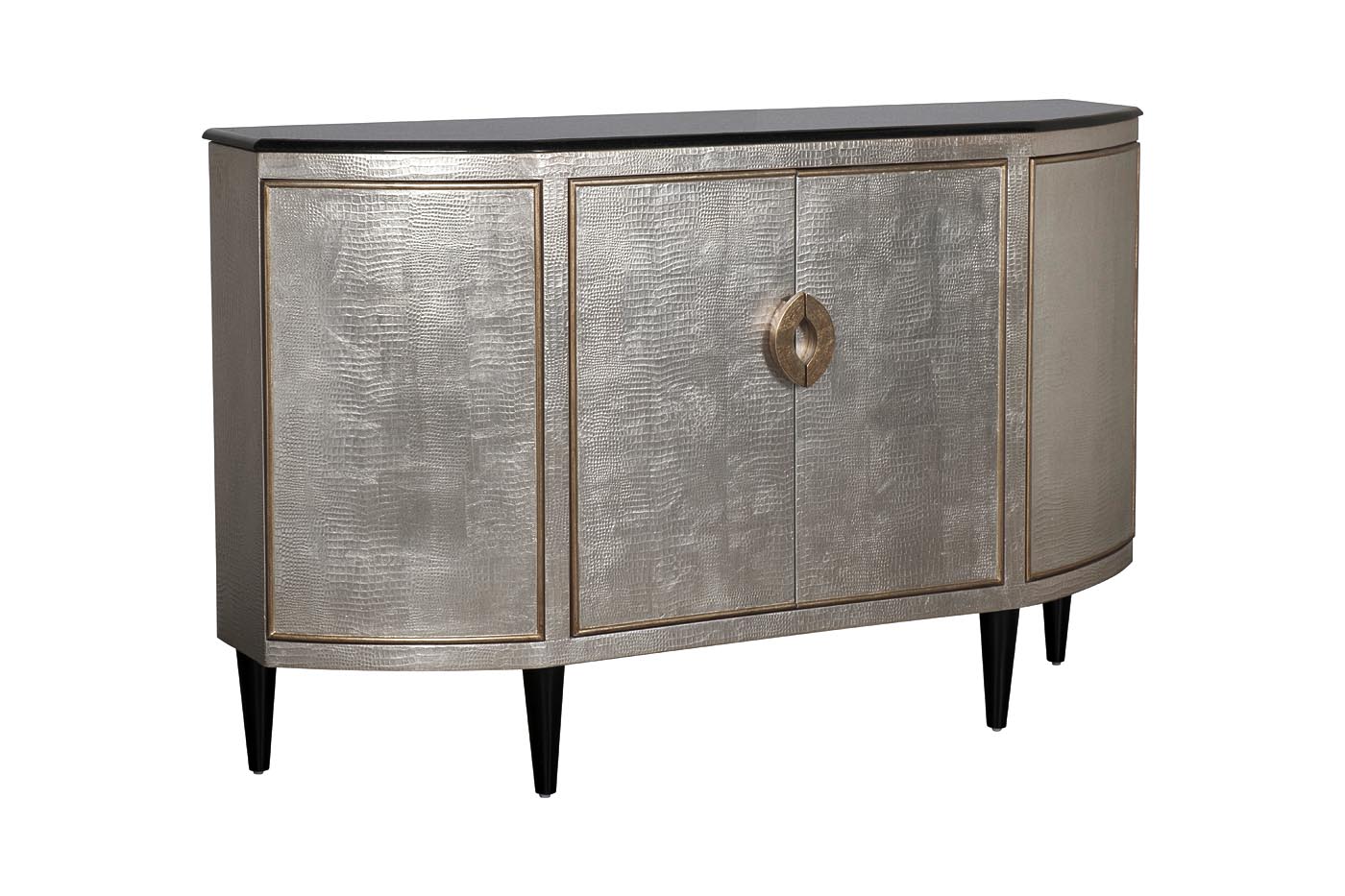 ART-N2911-S Комод серебристый с каменн.столешницей 