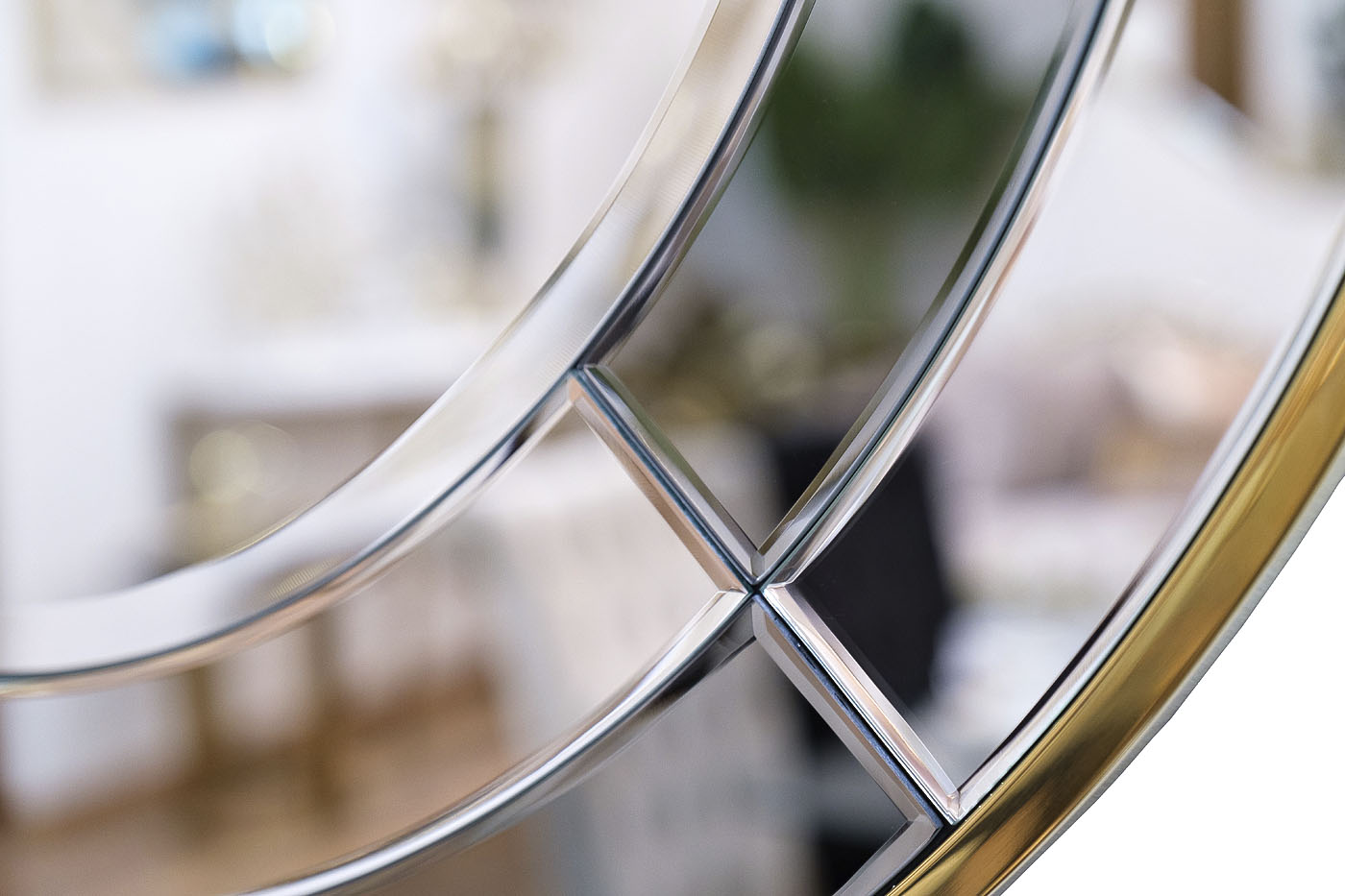 KFG091 Зеркало в двухцветной зеркальной раме/ золото 