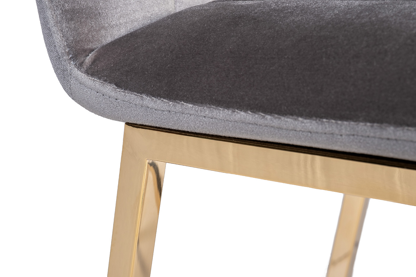 30C-DX-2091 GRE Стул барный велюр серый 