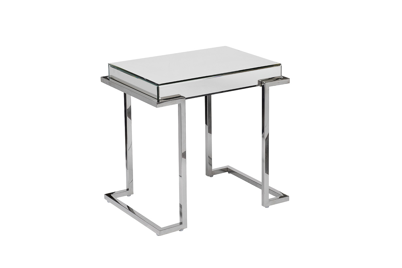 KFG130 Стол журнальный зеркальный, нерж.сталь хром 57*41*55см