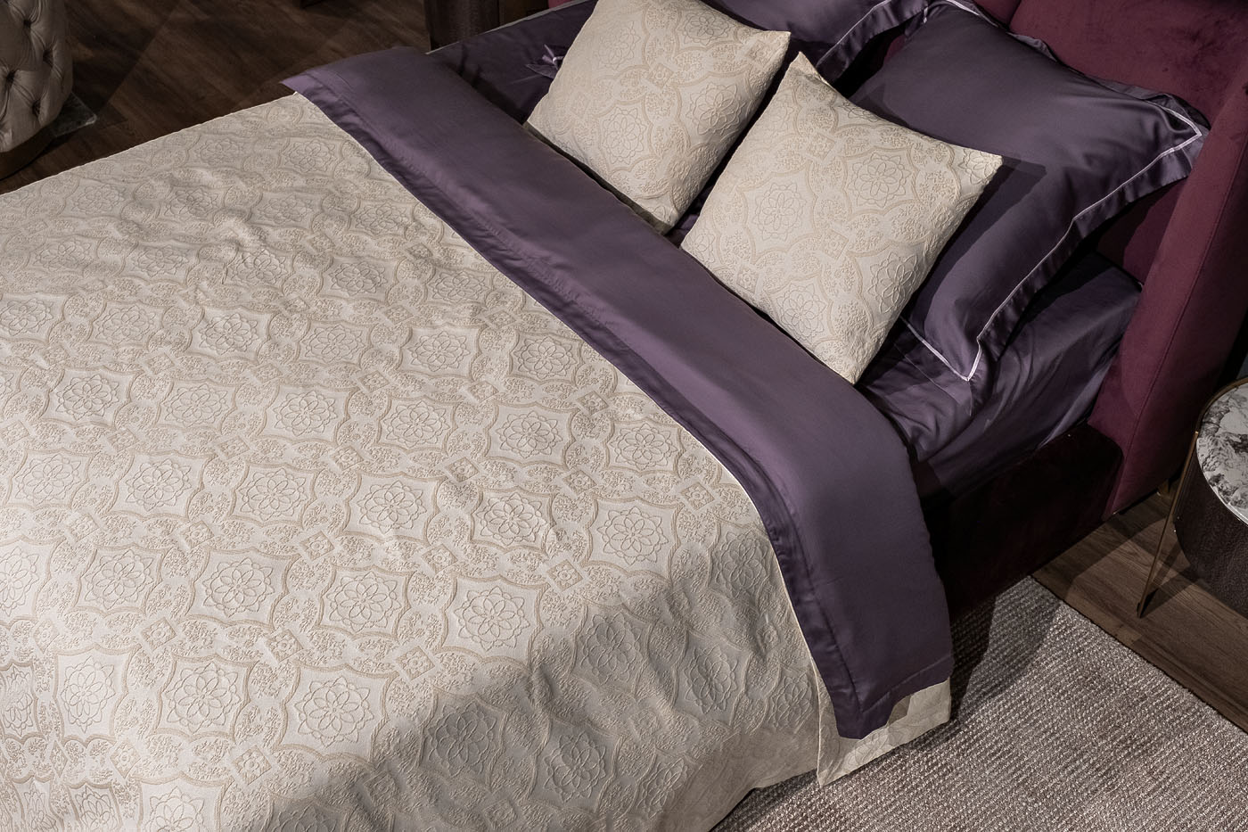 16AMR-NS180230-POKR BEG Покрывало Тиара беж 