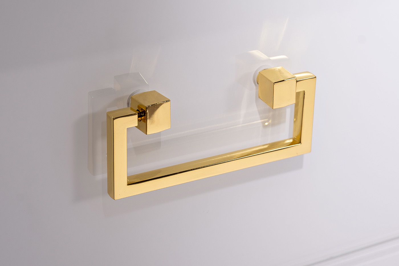 KFG089 Комод 6 ящиков белый/золото