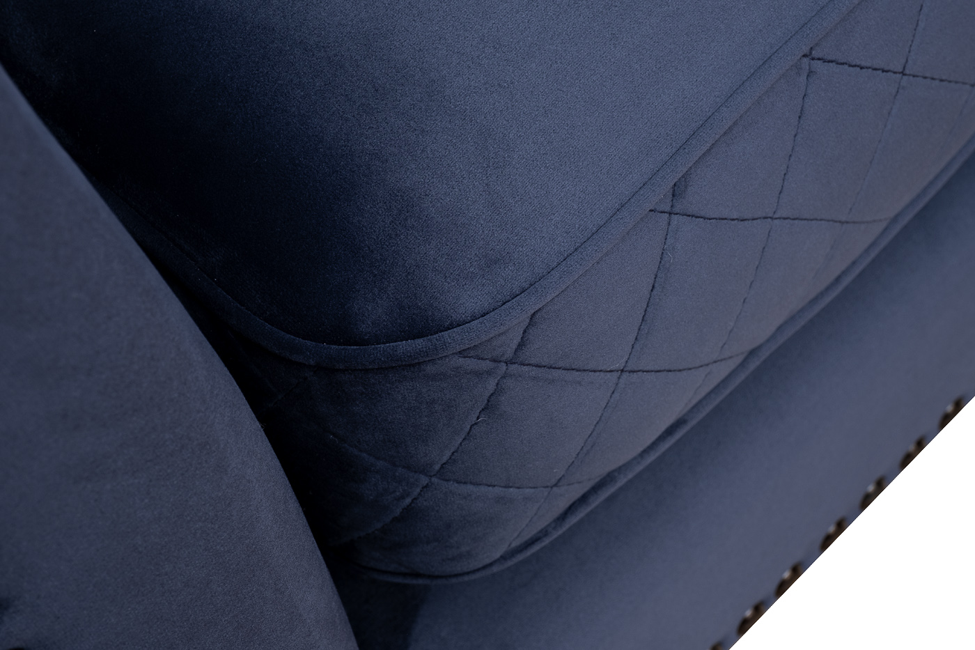 Диван-Кушетка Sorrento правая, велюр тёмно-синий Colt034 SIN