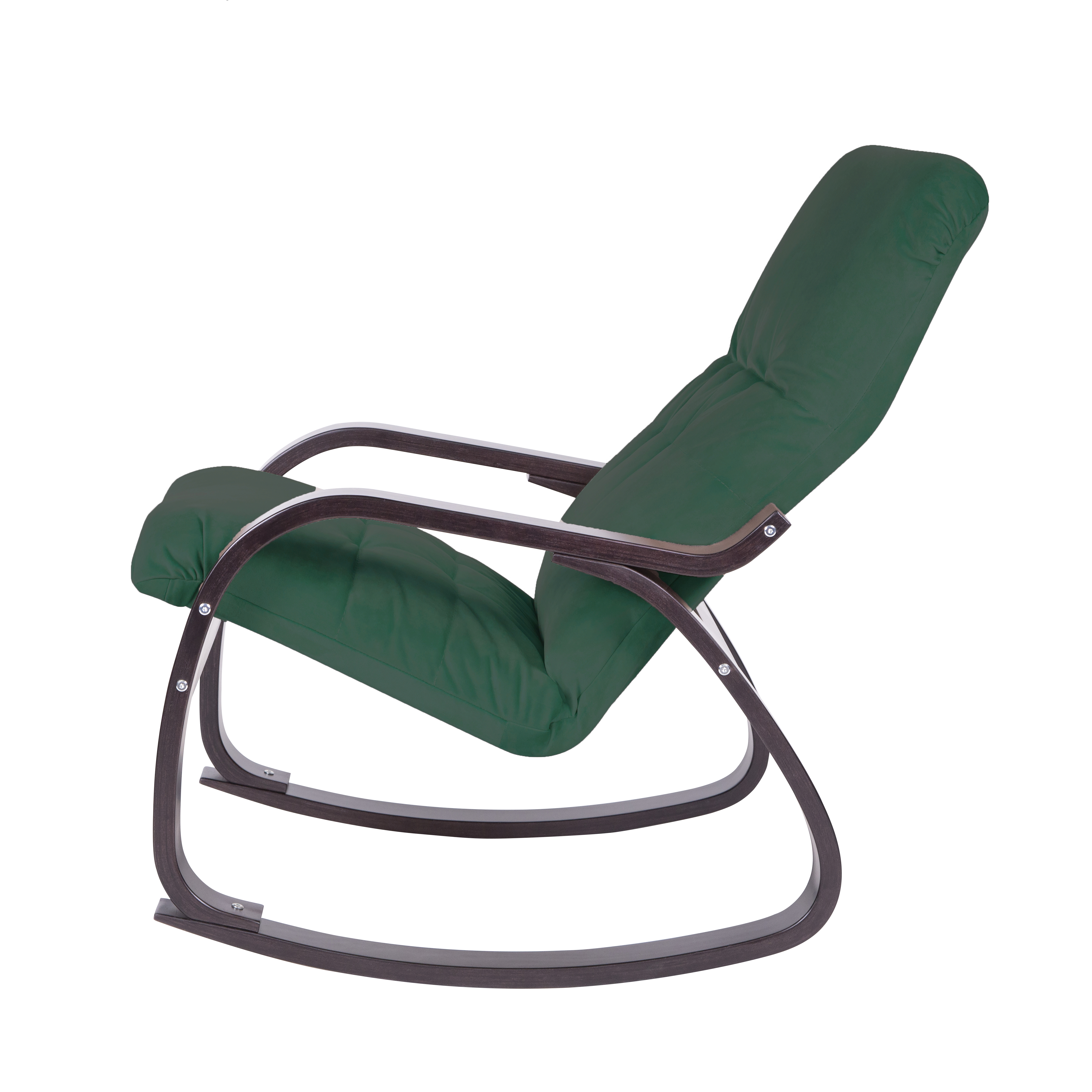 кресло-качалка Сайма Фреш 25 зелёный каркас Орех