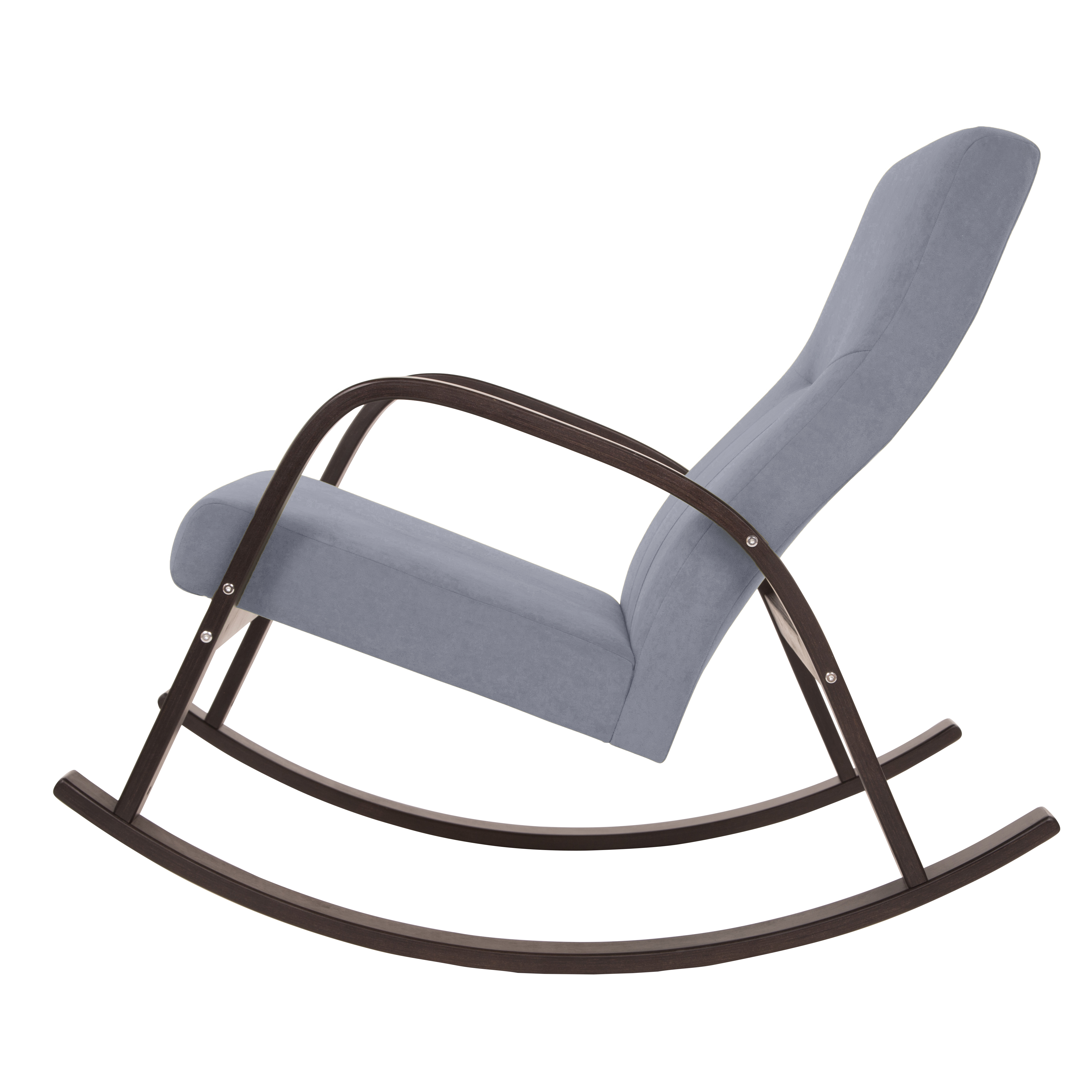 кресло-качалка Ирса  Фреш 12 светло-серый каркас  Орех