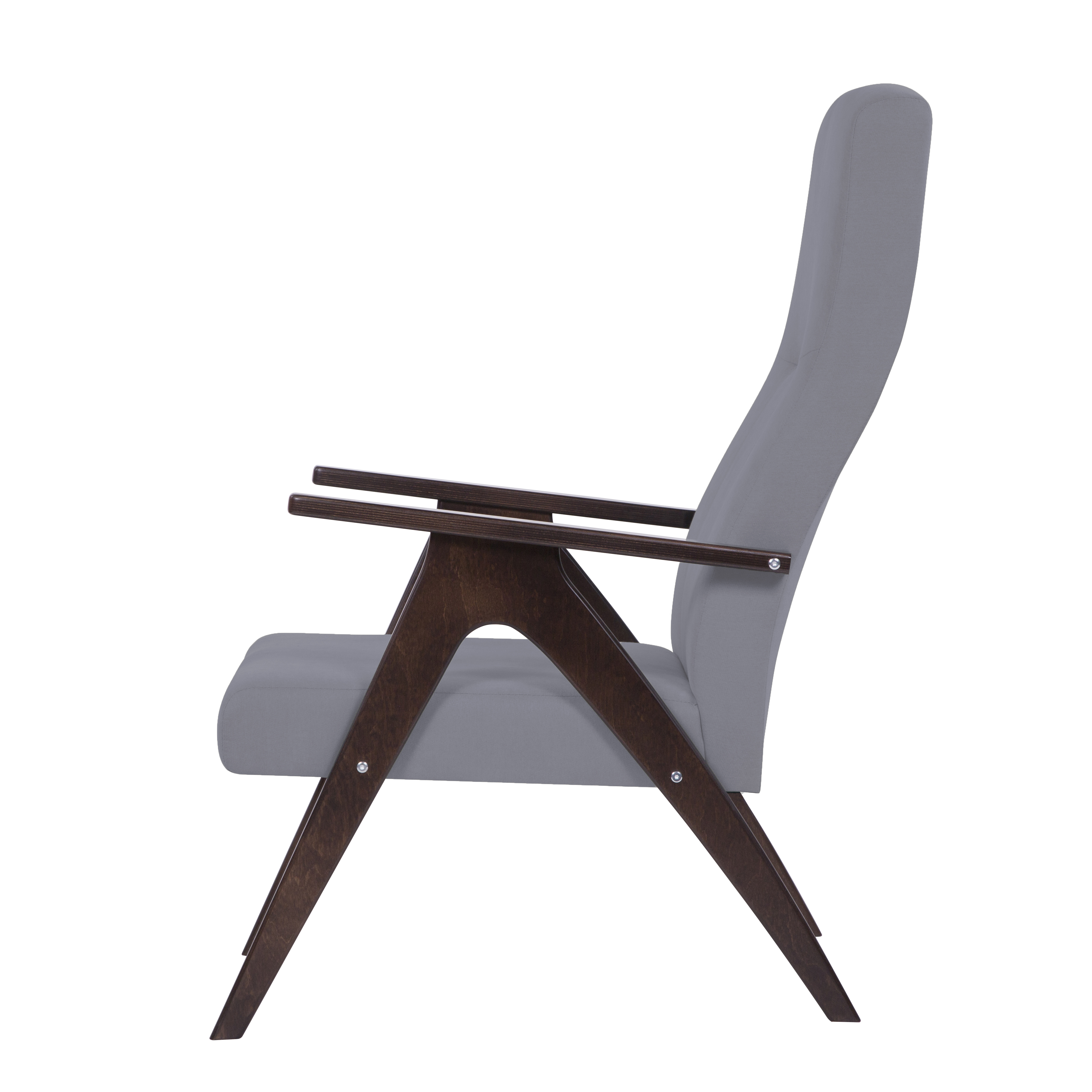 кресло Оскар  Фреш 12 светло-серый каркас  Орех