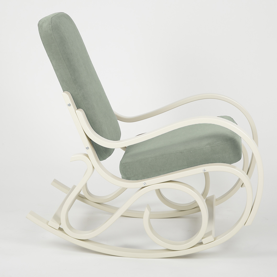кресло-качалка Луиза Фреш 19 минт каркас Белый