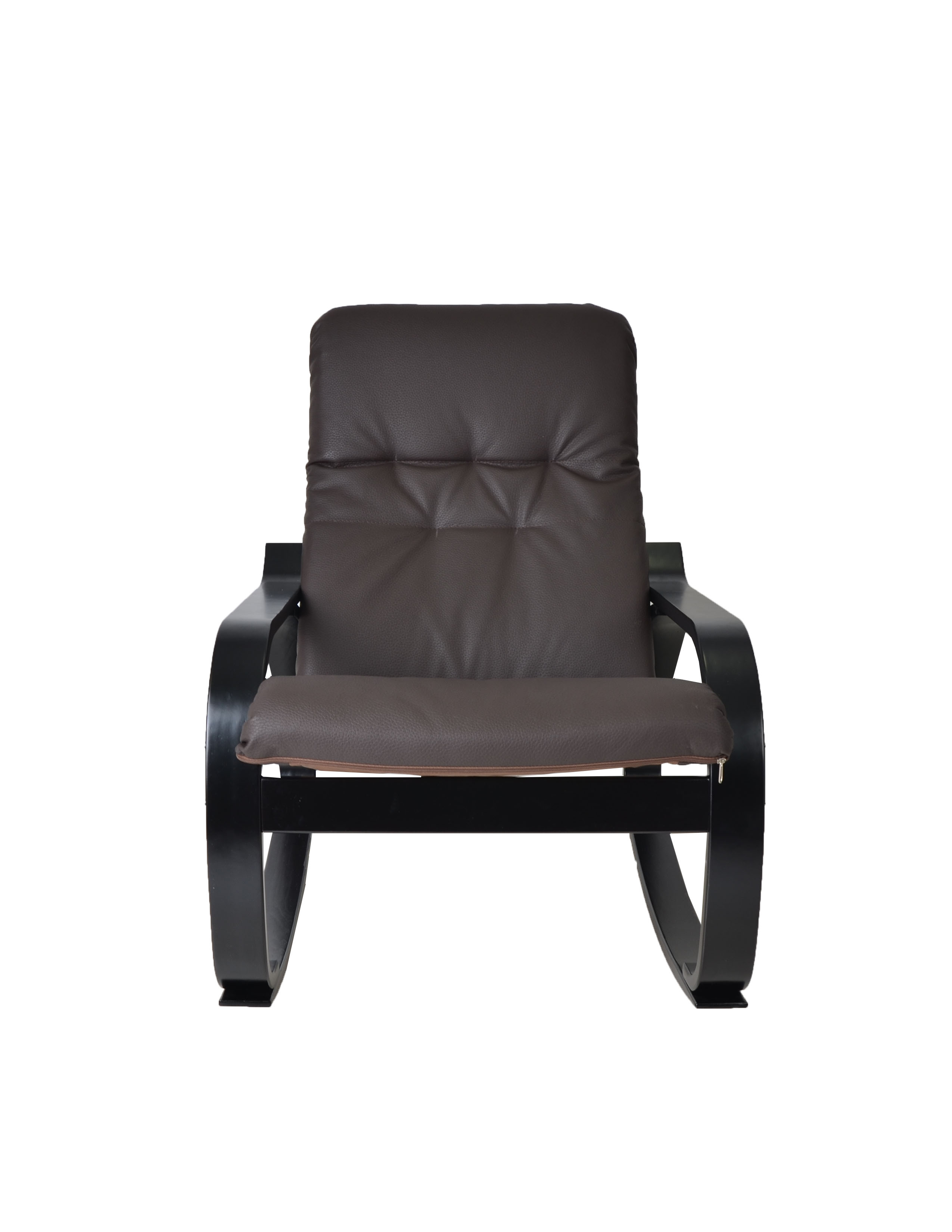 кресло-качалка Сайма  Экокожа шоколад каркас  Венге структура