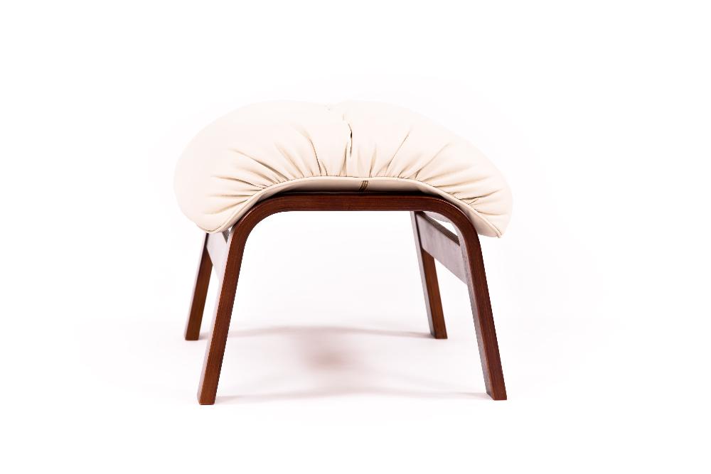 пуф Альбано  Экокожа крем каркас  Вишня