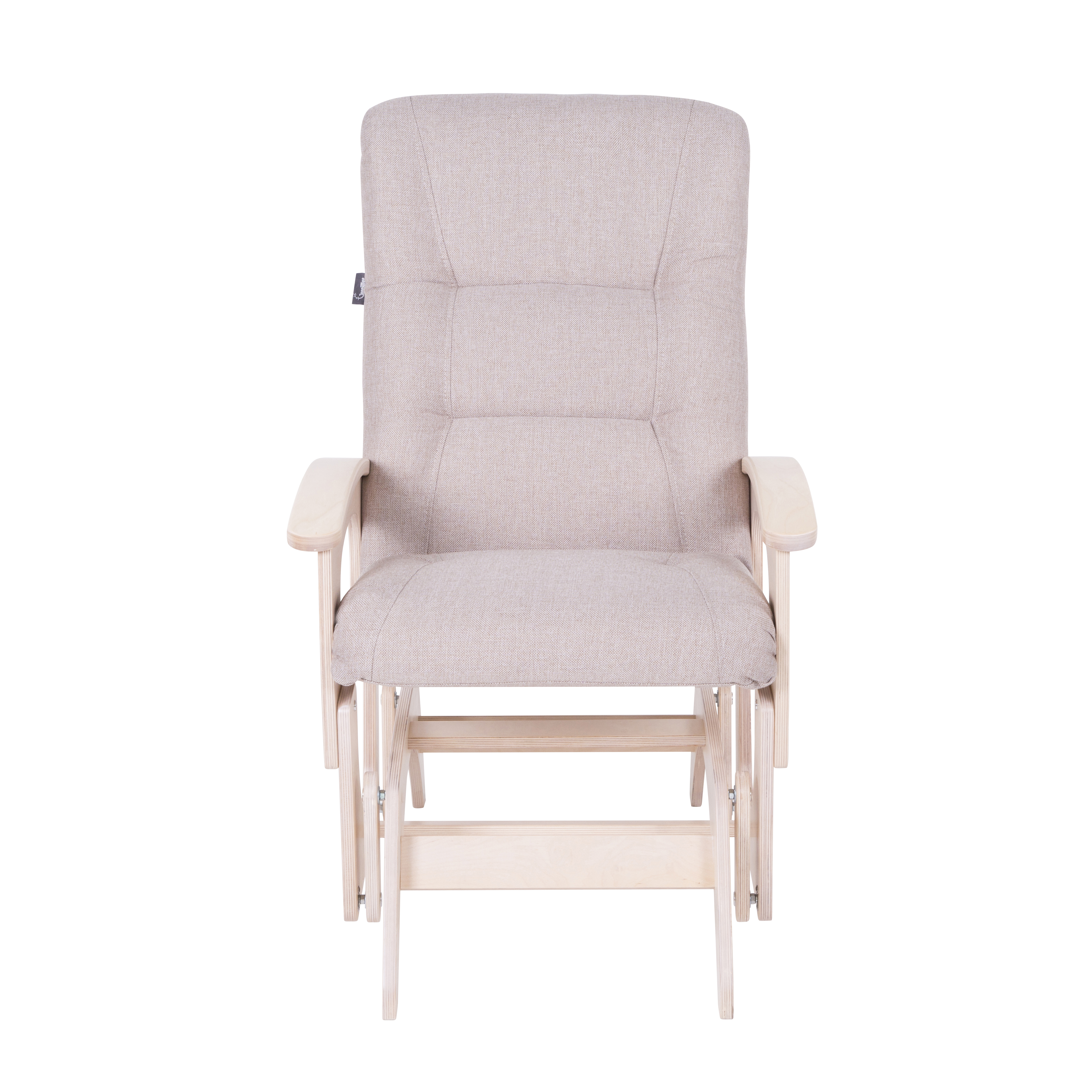 кресло-качалка глайдер Орион Миндаль каркас Берёза белая