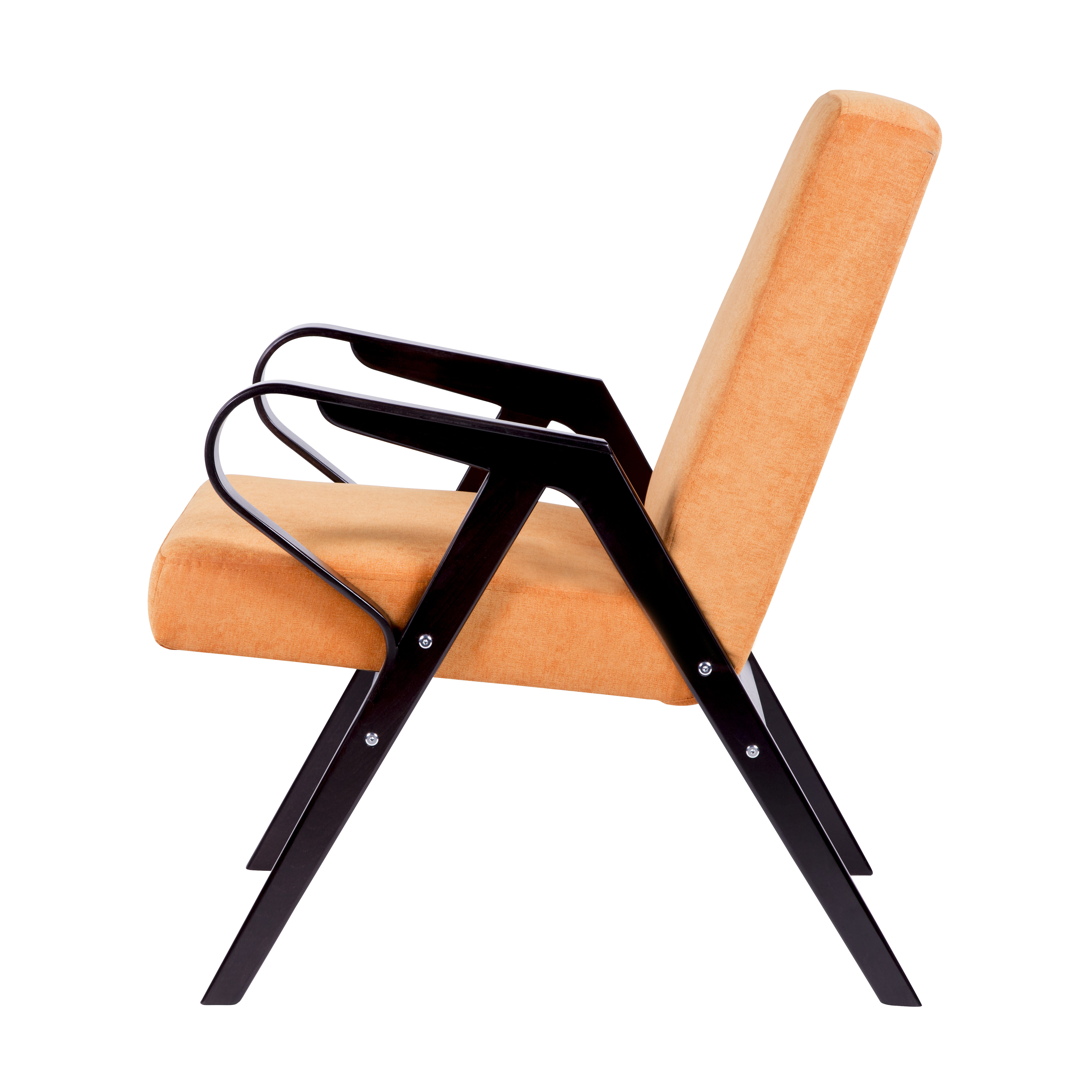 кресло Форест  Вельвет Люкс 72 - оранжевый каркас  Венге структура