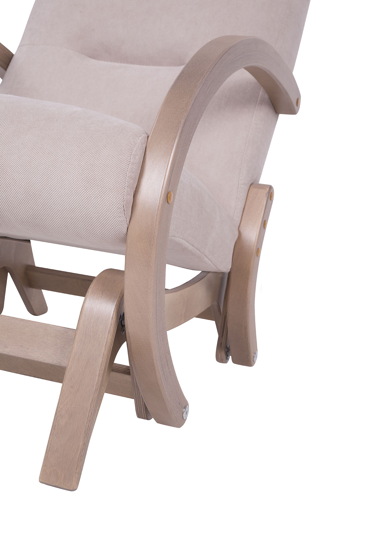  Кресло-качалка глайдер Мэйсон  Слоновая кость каркас  Шимо