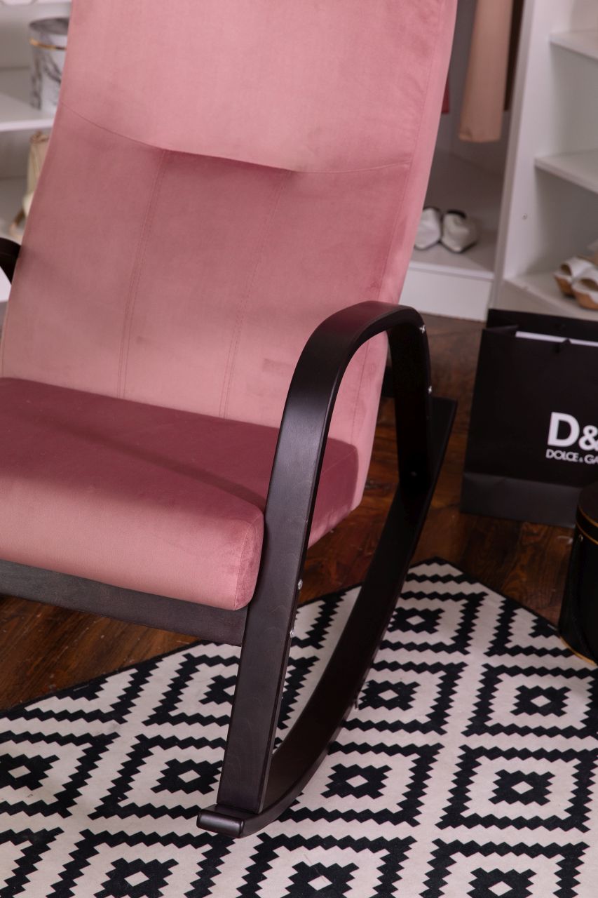 кресло-качалка Ирса  Пудровый каркас  Венге структура