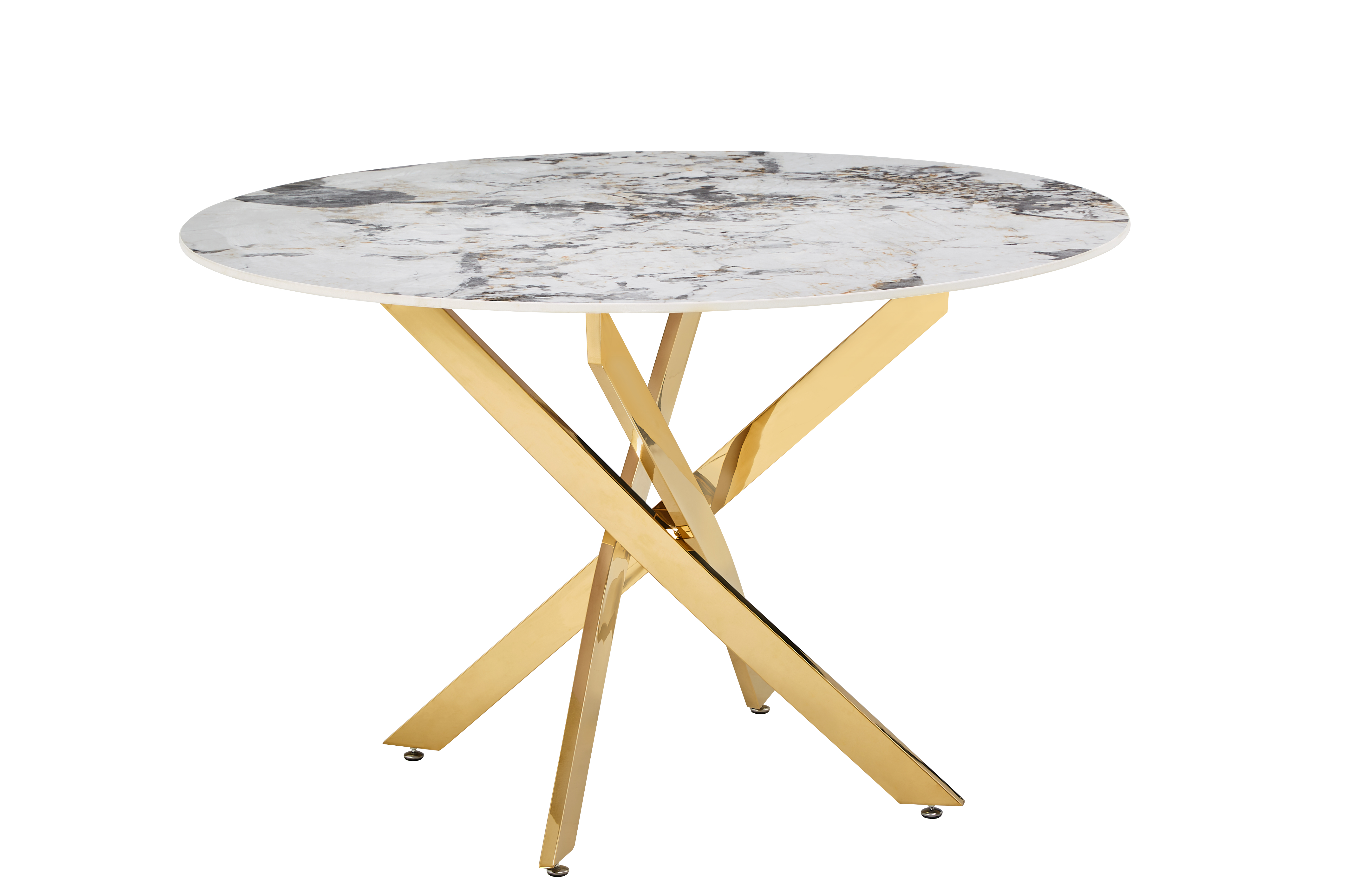 Стол обеденный Элис DT-2850, 120х120х75 см, белый мрамор