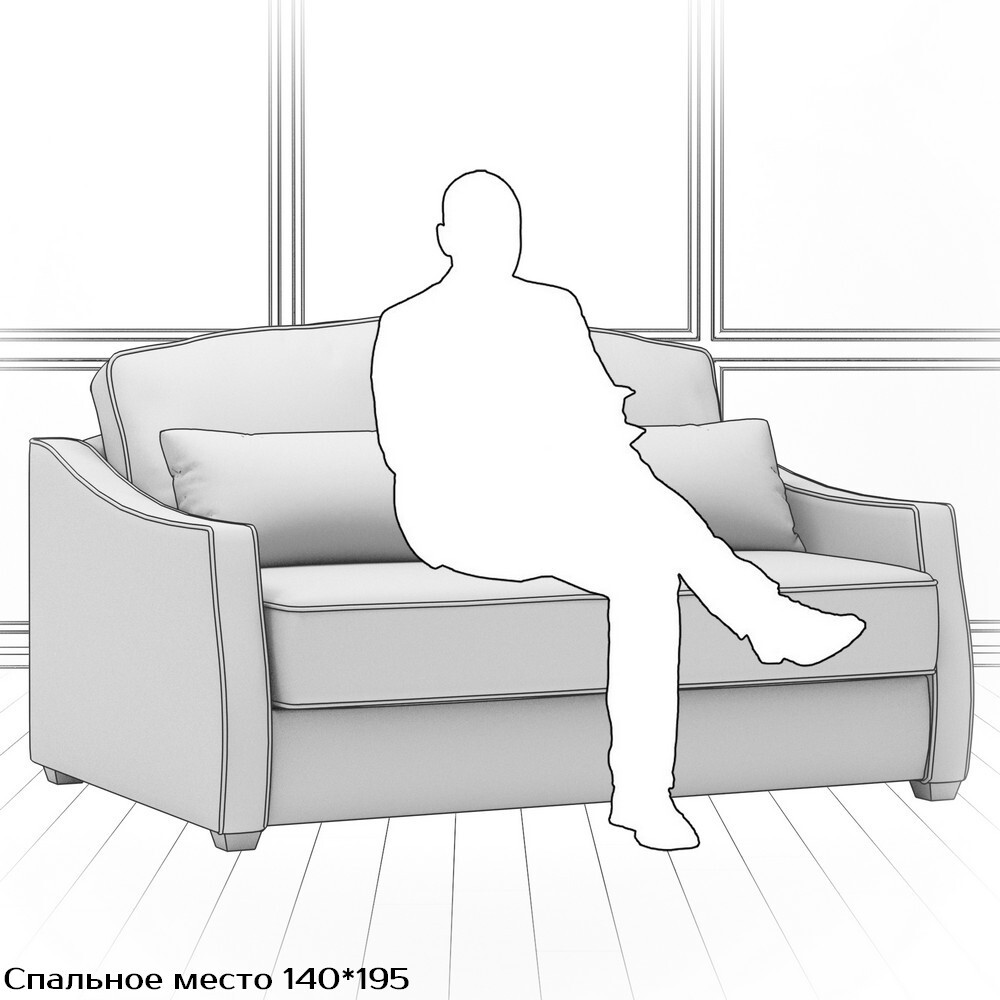 Диван Infante DIf-I-160-K03-KaB03-0405