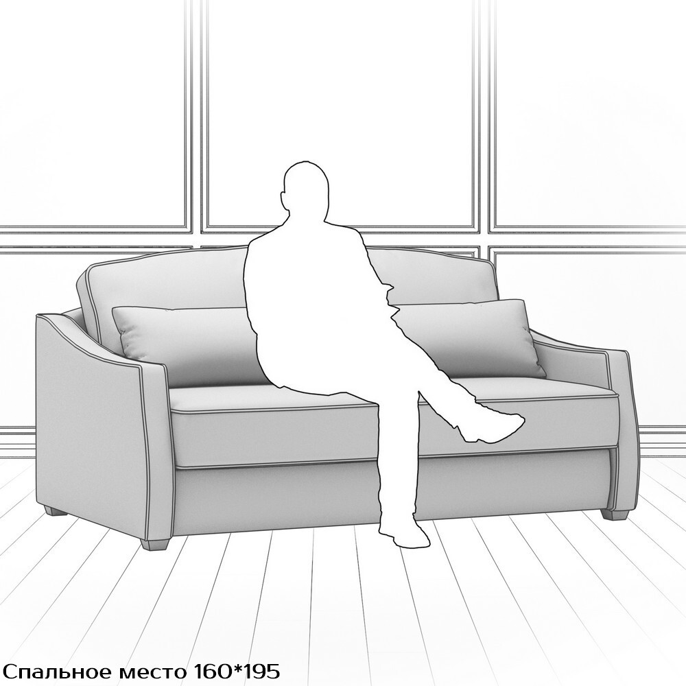 Диван Infante DIf-I-160-K03-KaB39-0371