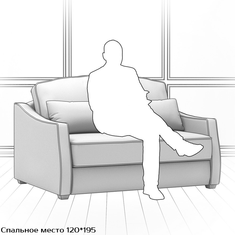 Диван Infante DIf-I-160-K03-KaB03-0377